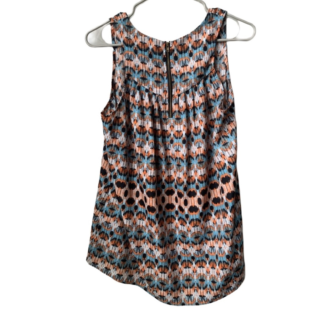19 COOPER Women’s Black Blue Orange Cream Sleeveless Tank Shirt Blouse